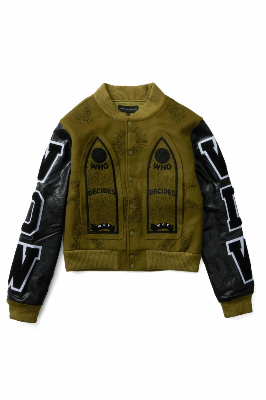 Outerwear WHO DECIDES WAR | Namesake Varsity Jacket