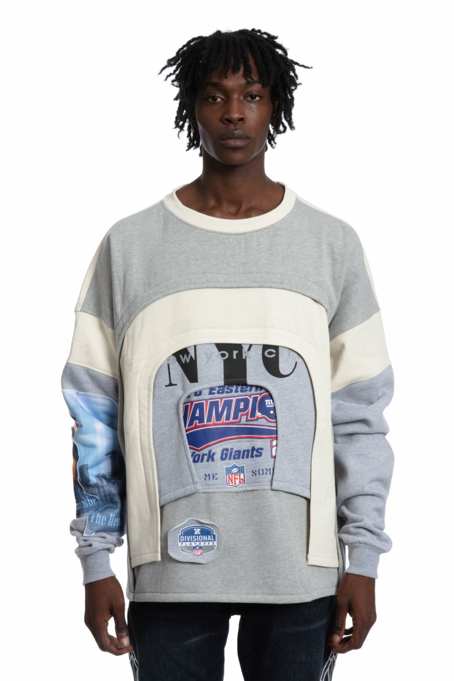 Tops WHO DECIDES WAR | Arched Collage Crewneck Sweater