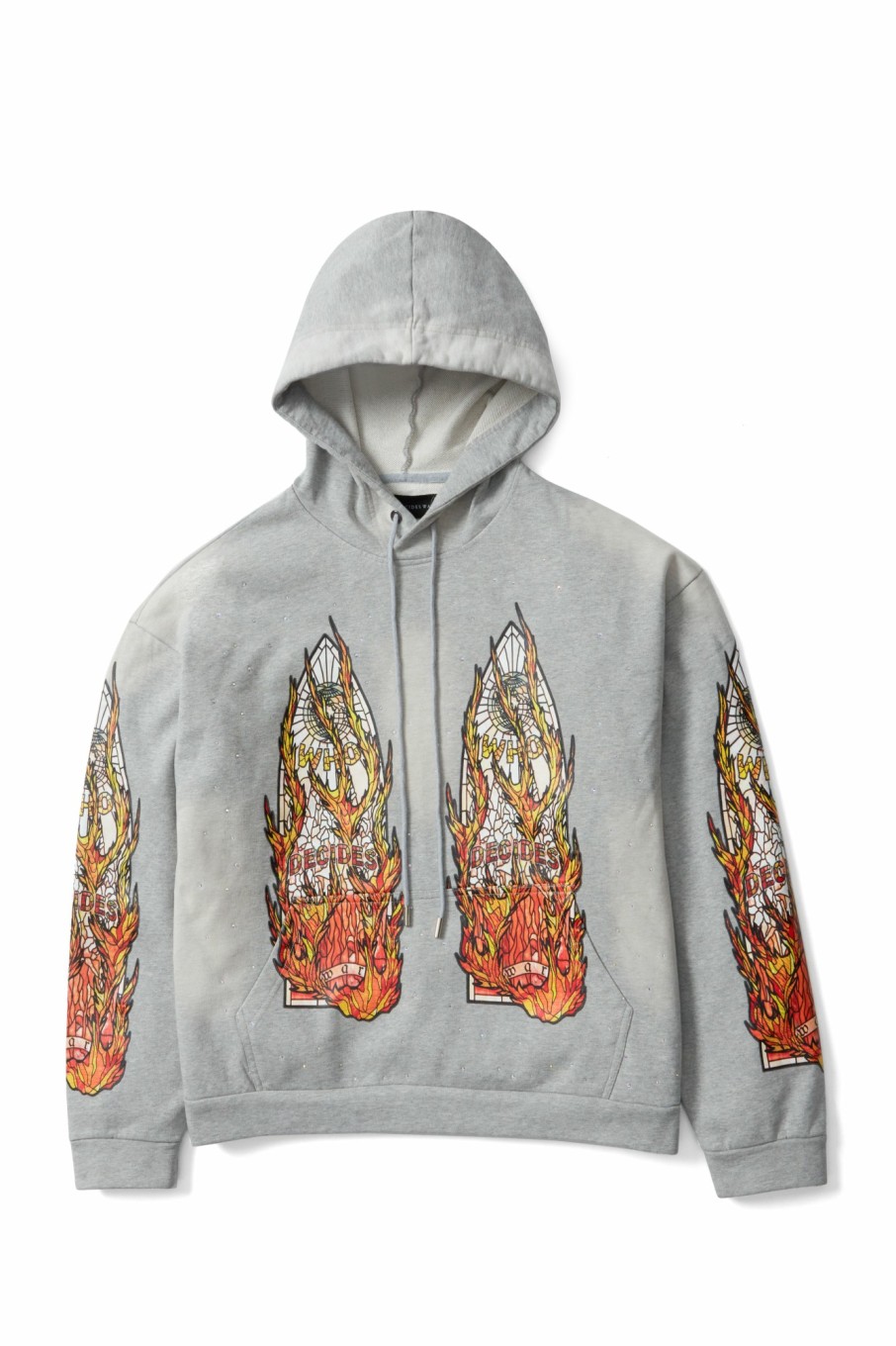 Tops WHO DECIDES WAR | Flame Glass Hooded Sweatshirt