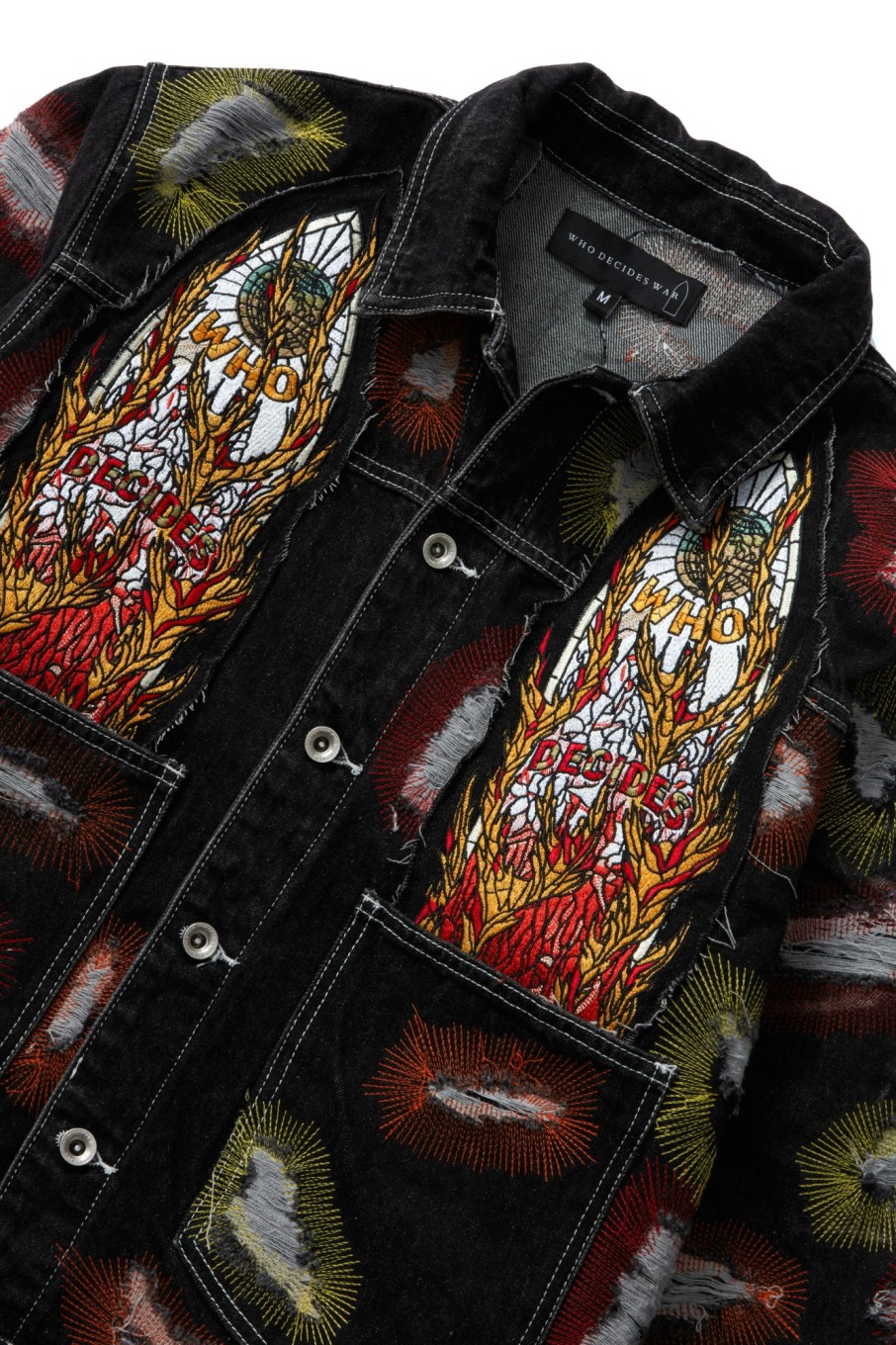 Outerwear WHO DECIDES WAR | All Over Embroidery Trucker