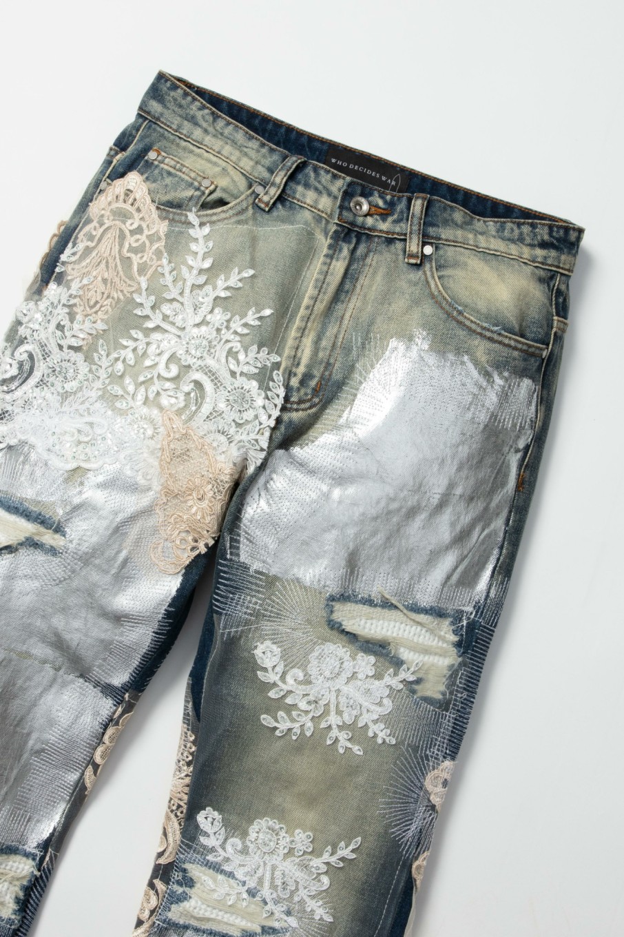 Bottoms WHO DECIDES WAR | Metal Lace Denim