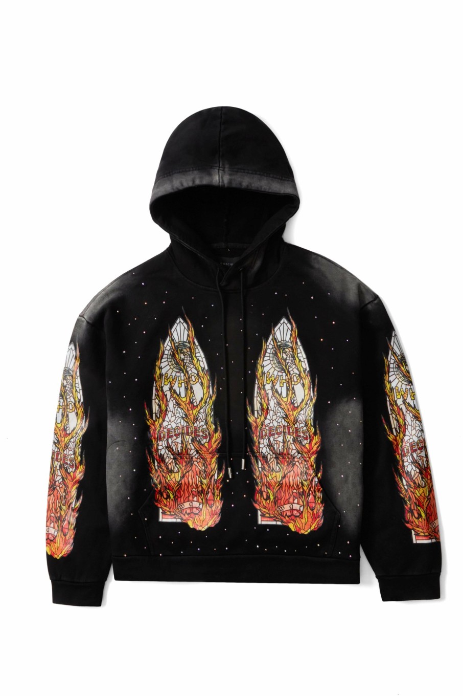 Tops WHO DECIDES WAR | Flame Glass Hooded Sweatshirt