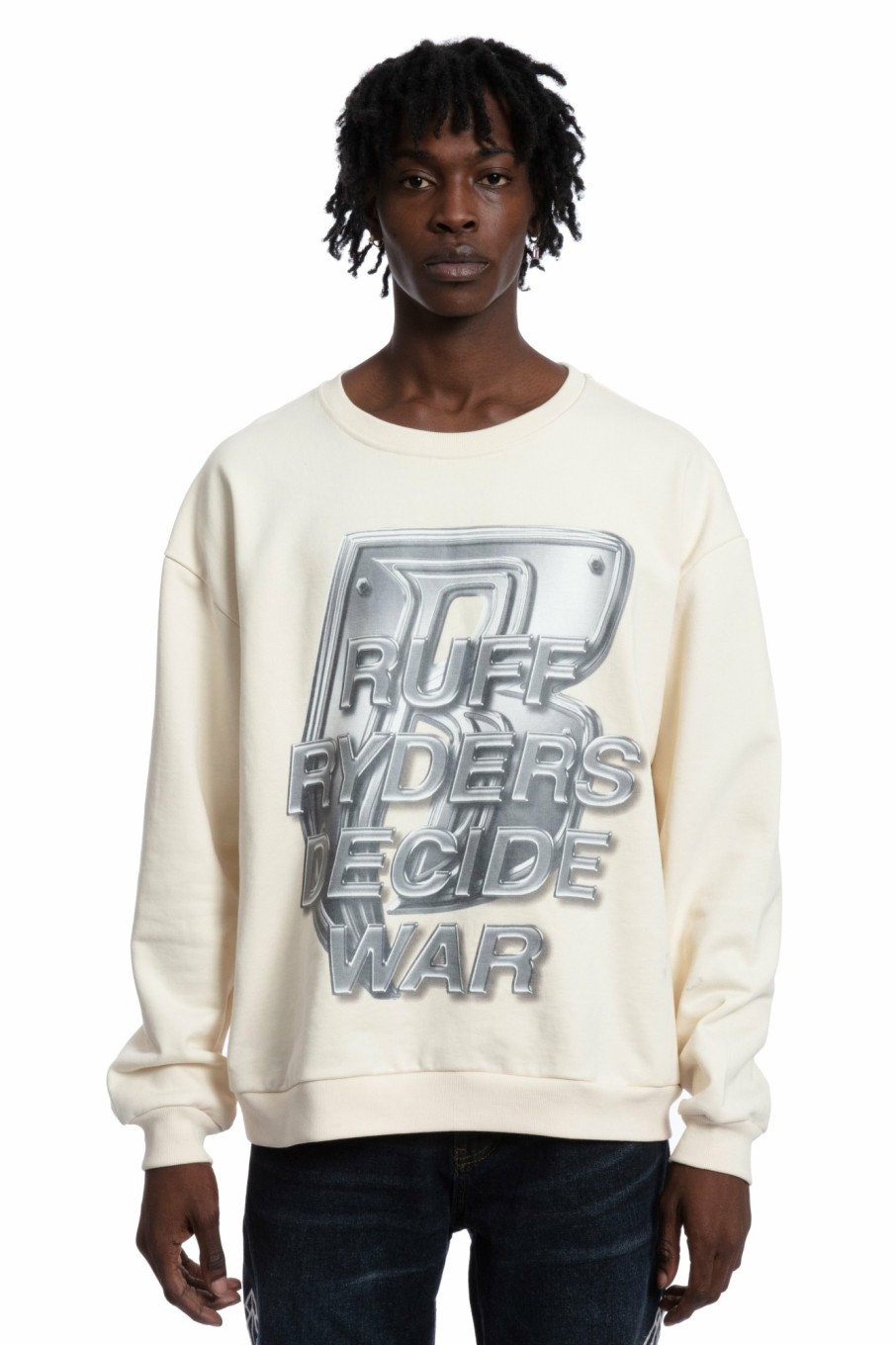 Tops WHO DECIDES WAR | Ruff Ryders Crewneck