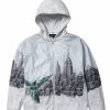 Tops WHO DECIDES WAR | Angel Over The City Zip Up