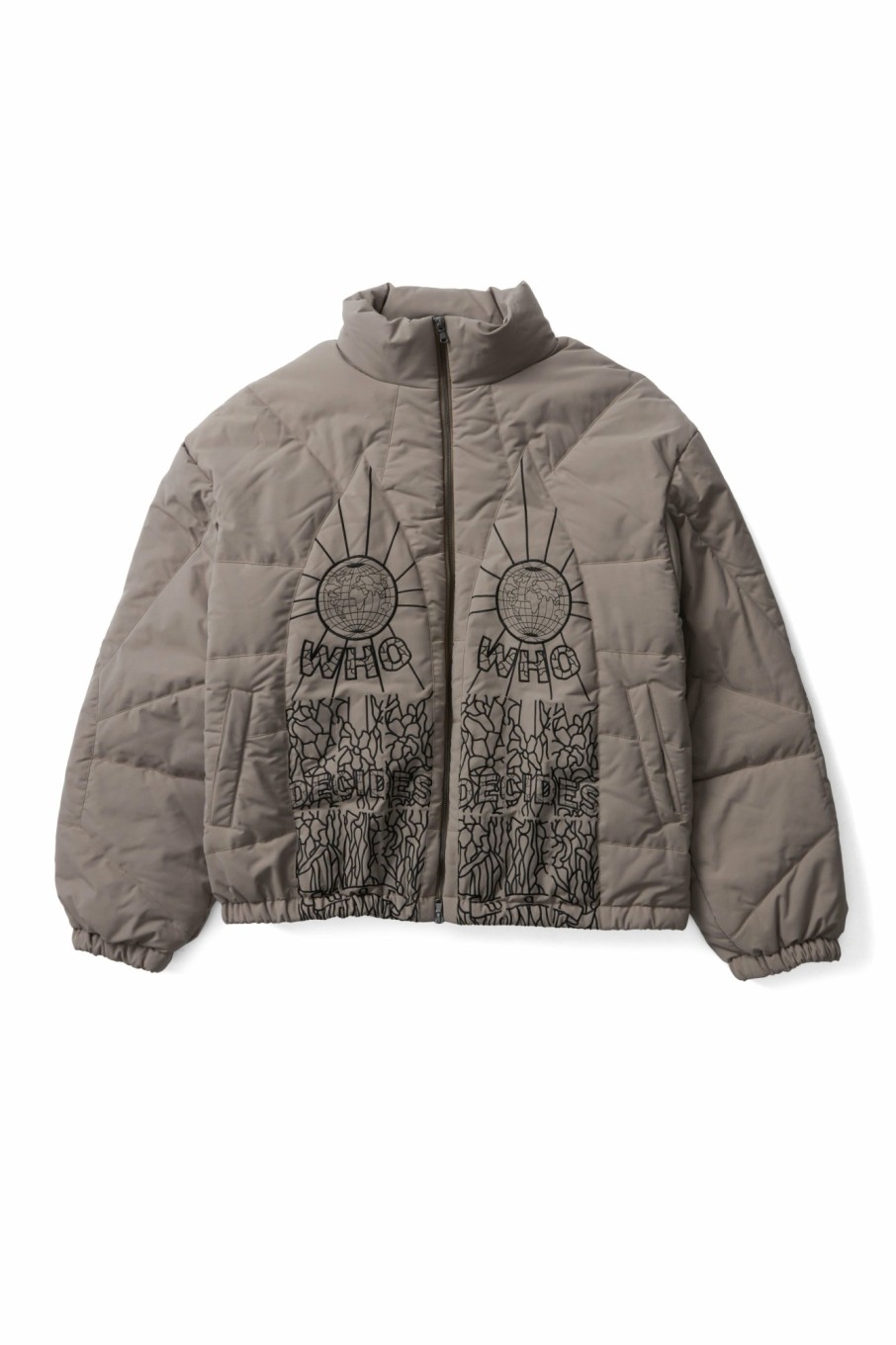 Outerwear WHO DECIDES WAR | Embroidered Bomber