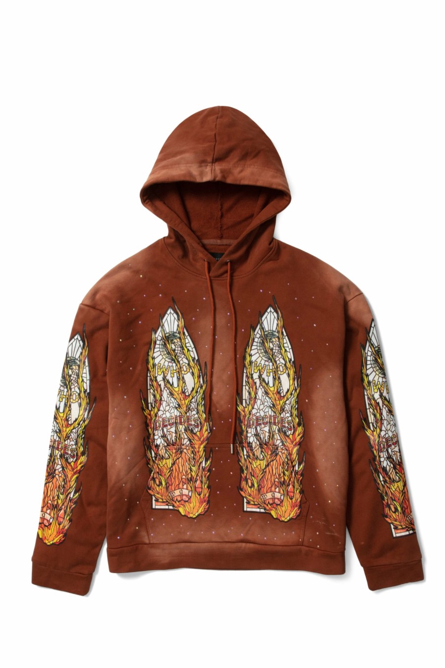 Tops WHO DECIDES WAR | Flame Glass Hooded Sweatshirt